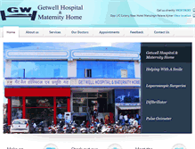 Tablet Screenshot of getwellhospitalajmer.com